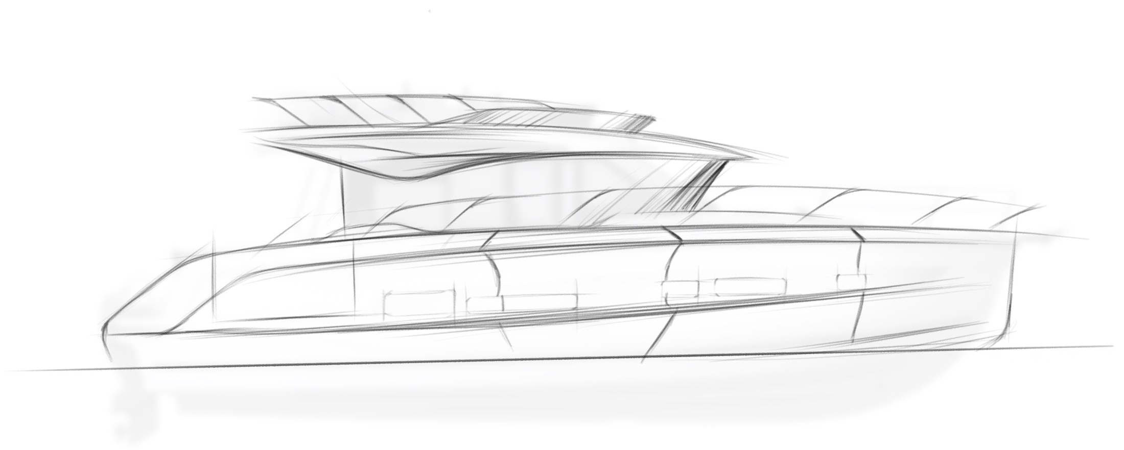 Hypeyacht — line drawing